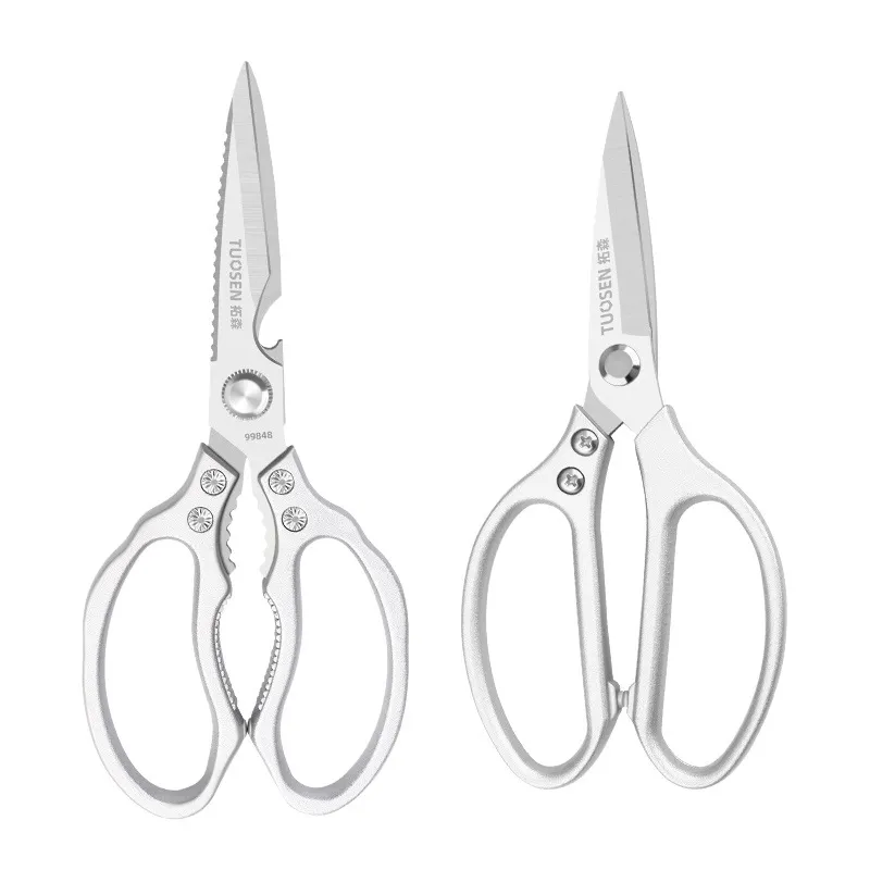 Tuosen Hardware Tools Industrial & Civilian Scissors, Pointed Tip, Carbon Steel, Tailor Shears & Leather Scissors, Household No.1 Straight Scissors